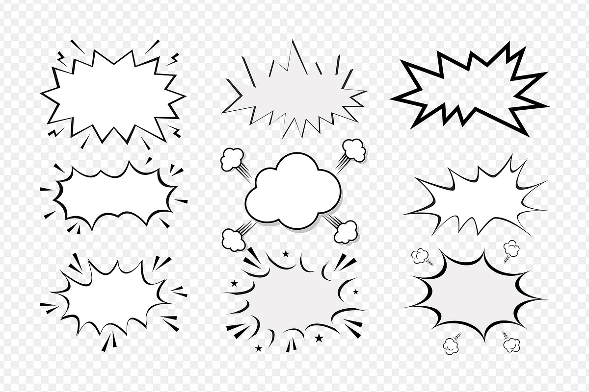 Vector Comic Book Shape Collation