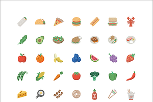 Food Emoji - 84 Vector Icons