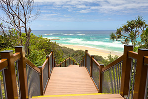 Stairs To Frenchmans Beach Stradbroke Island, a Nature Photo by THP Creative