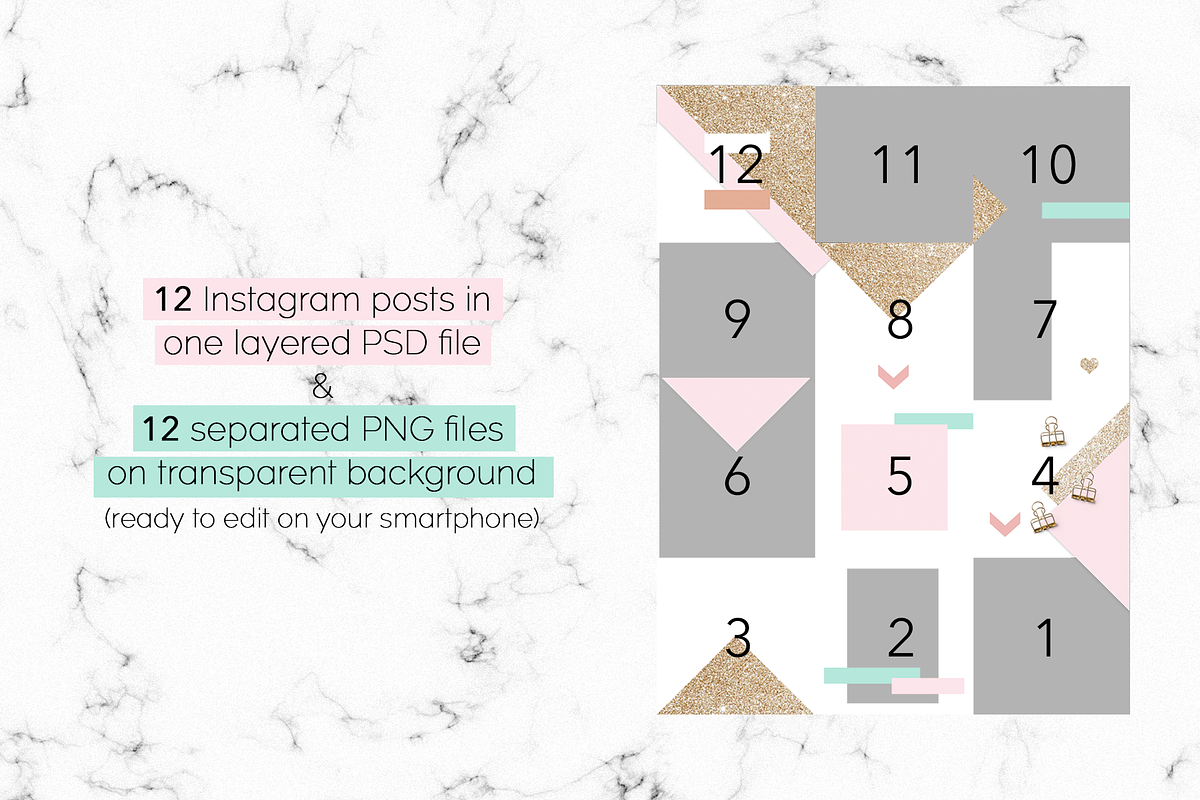 La Vie En Rose Instagram Puzzle feed, a Social Media Template by Instagram templates E.B. (Photo 2 of 4)