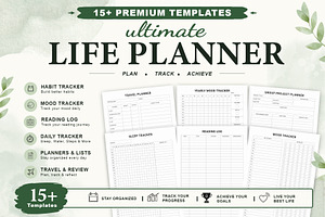 Planner Bundle Pack || Life Planner, a Stationery Template by Design Zone