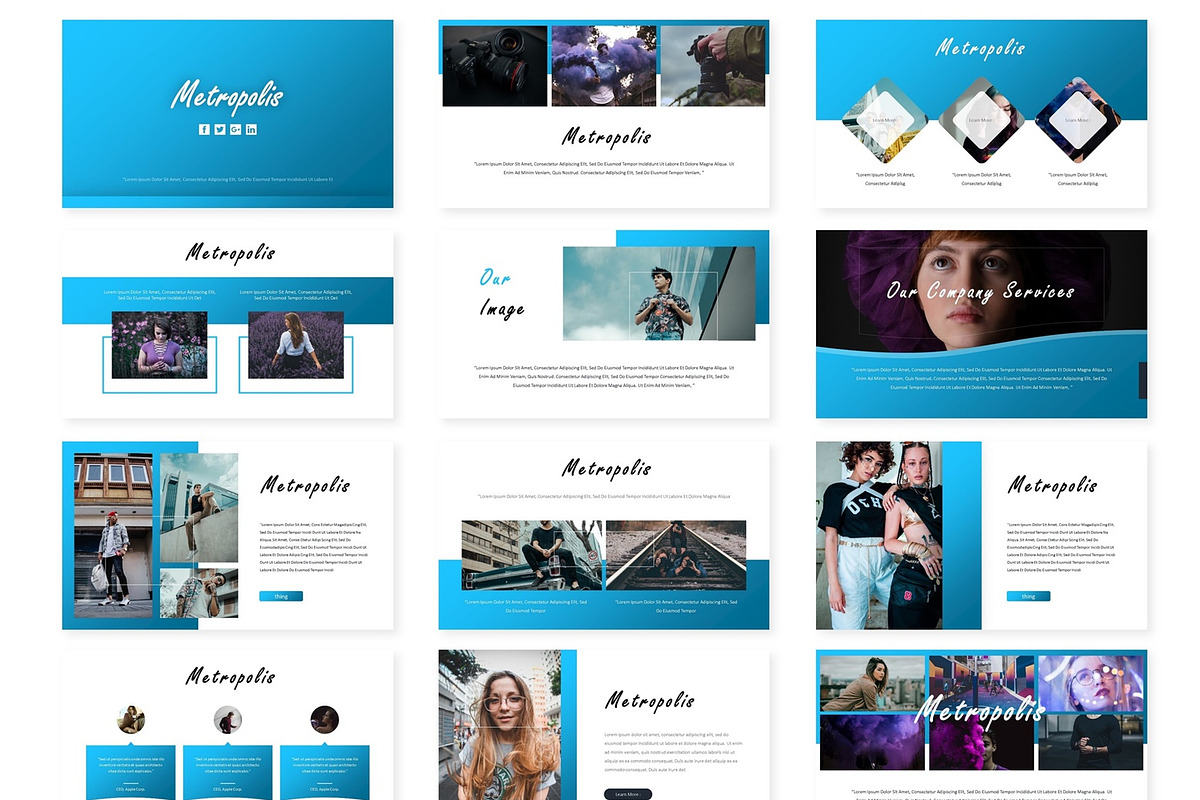 Metropolis - Powerpoint Template, a Presentation Template by AQR Studio