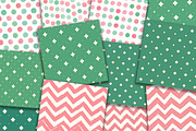 Pink and Green Digital Paper, a Pattern Graphic by Design Scotch (Thumbnail 2 of 8)