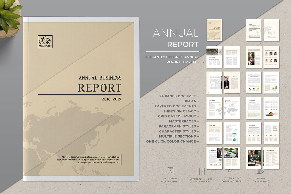 Annual Report, a Brochure Template by ThemeDevisers (Photo 1 of 4)