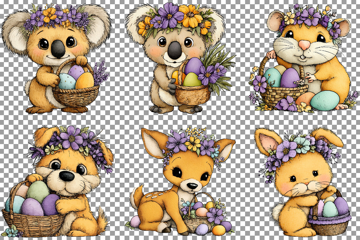 Watercolor Spring animals Illustrati, an Illustration by Sublimation Artist (Photo 3 of 7)