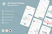 AI Health Tracker Mobile App UI Kit, an UI Kit Template by Betush (Thumbnail 1 of 2)