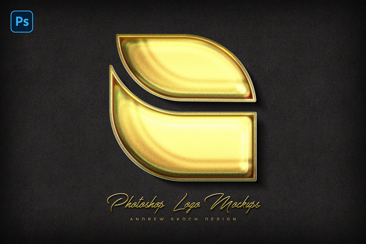 Gold Logo Photoshop Mockup, a Product Mockup by Andrew Skoch Design (Photo 1 of 3)