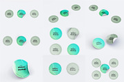 Adhesive Stickers Set Mockup, a Cups & Container Mockup by Runend (Thumbnail 4 of 5)