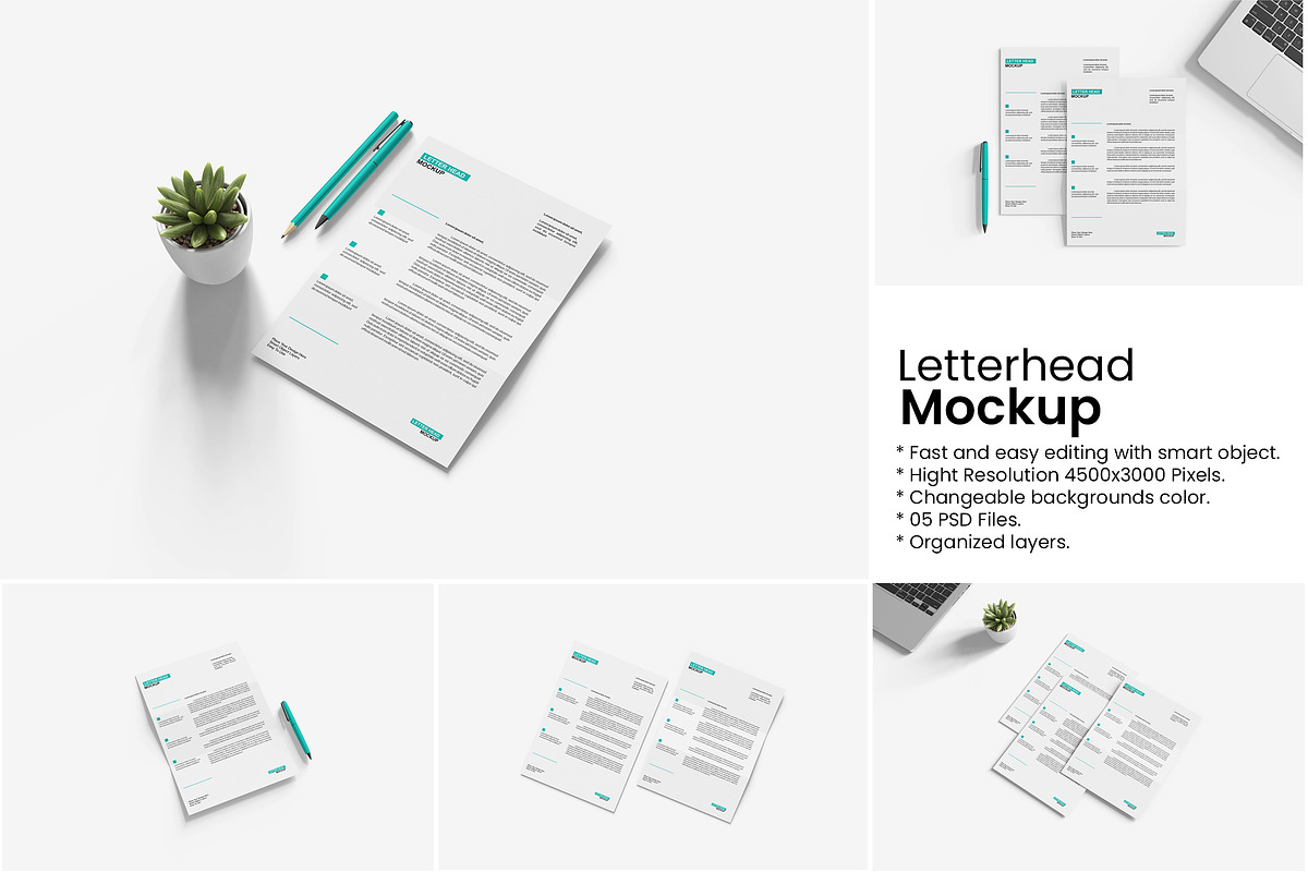 Letterhead Mockup, a Product Mockup by Indah (Photo 1 of 6)