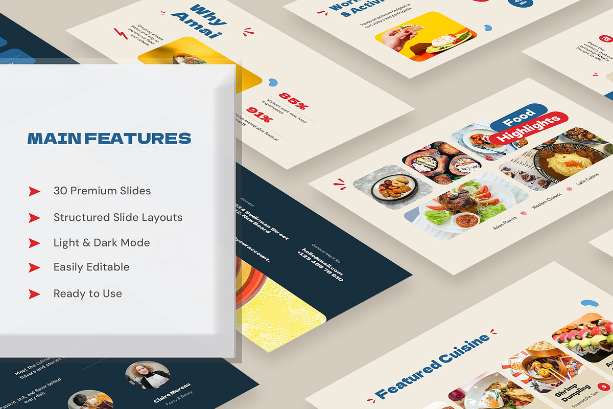 Amai - Food Festival Google Slides, a Presentation Template by New Coral Design (Photo 2 of 10)