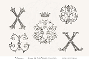 Antique Vintage Monogram Initial X, an Object Graphic by Antique Monograms (Thumbnail 1 of 4)