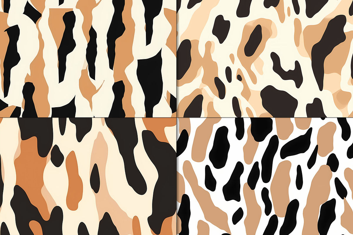 20 Seamless Cowhide Patterns, a Pattern Graphic by Nordic Design