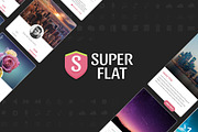 Super Flat Bundle, an UI Kit Template by UX Monster (Thumbnail 1 of 8)