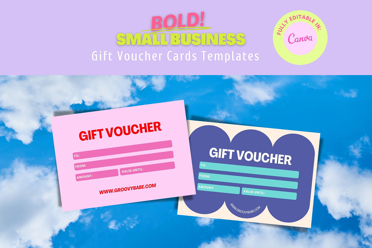 Bold Gift Voucher Templates, a Card Template by Hell Yeah Designs (Photo 1 of 4)