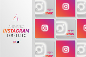 Neon Animated Instagram Logo