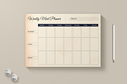 Weekly Meal Plan Layout, a Stationery Template by MightyDesign (Thumbnail 1 of 6)