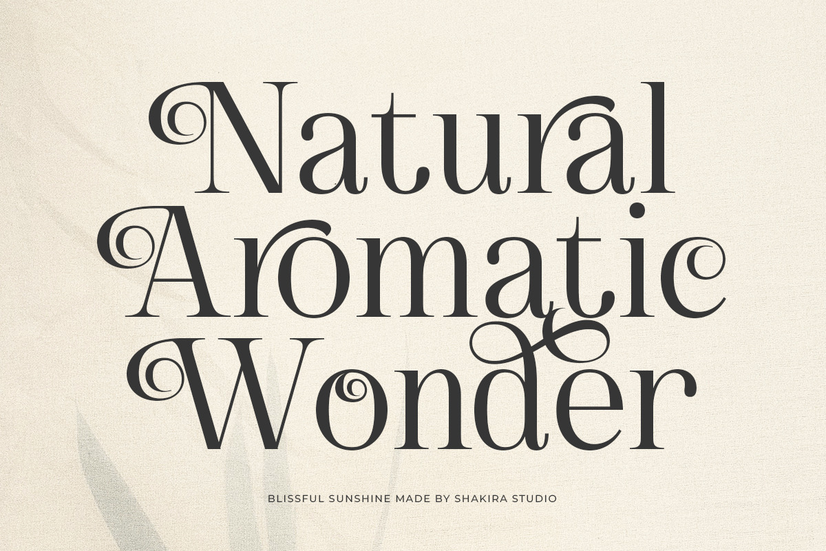 Blissful Sunshine - Romantic Swash, a Serif Font by Shakira Studio (Photo 2 of 10)