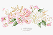 blush hydrangea clipart collection, a Decorative Illustration by Patishop Art (Thumbnail 7 of 9)