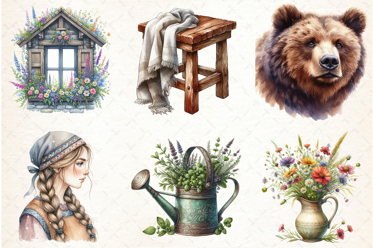Nordic Summer Element Clipart, an Illustration by Libby Wishes (Photo 6 of 6)