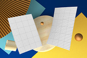 Abstract Flyer Top View Mockup, an Advertising Mockup by Qaleb Studio (Thumbnail 1 of 2)