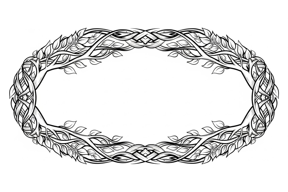Nature Wreath Frame Vector Bundle, an Illustration by jahid234 (Photo 45 of 51)