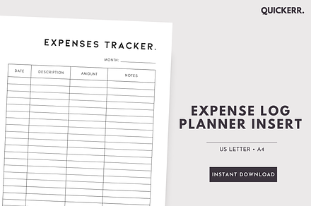 Expense Tracker Insert Printable