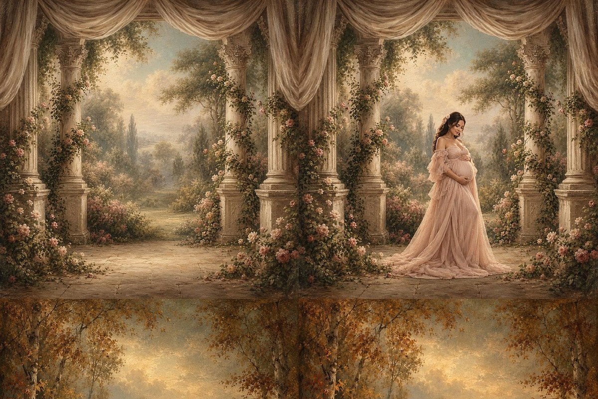 Painterly Landscape Digital Backdrop, a Background Graphic by Walllow Creatives (Photo 5 of 7)