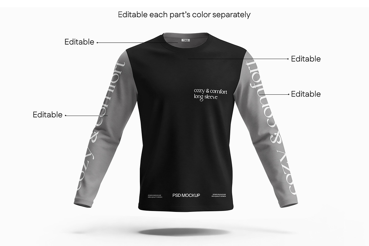 Long Sleeve T-Shirt Mockup, a Hoody Mockup by Ram Studio LLC (Photo 8 of 12)