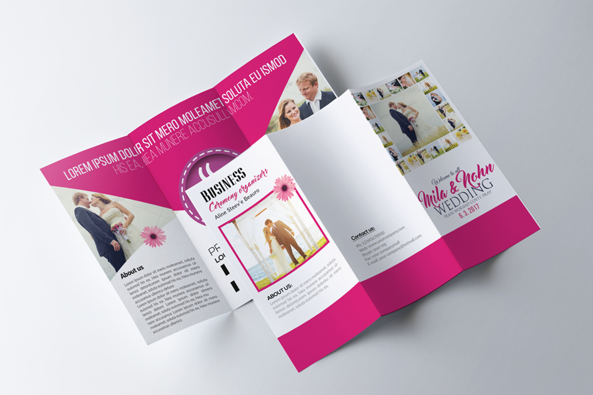 Wedding Tri Fold Brochure, a Brochure Template by Business Flyers (Photo 3 of 3)