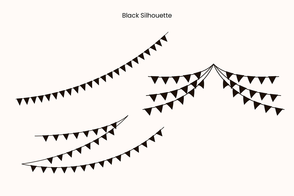 Bunting flags vector collection, an Object Graphic by ElenaPlatovaArt (Photo 9 of 10)