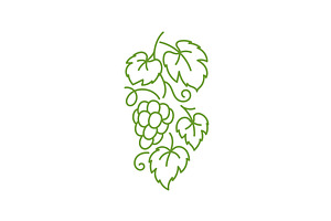 Grape design element., an Illustration by Ilia Design