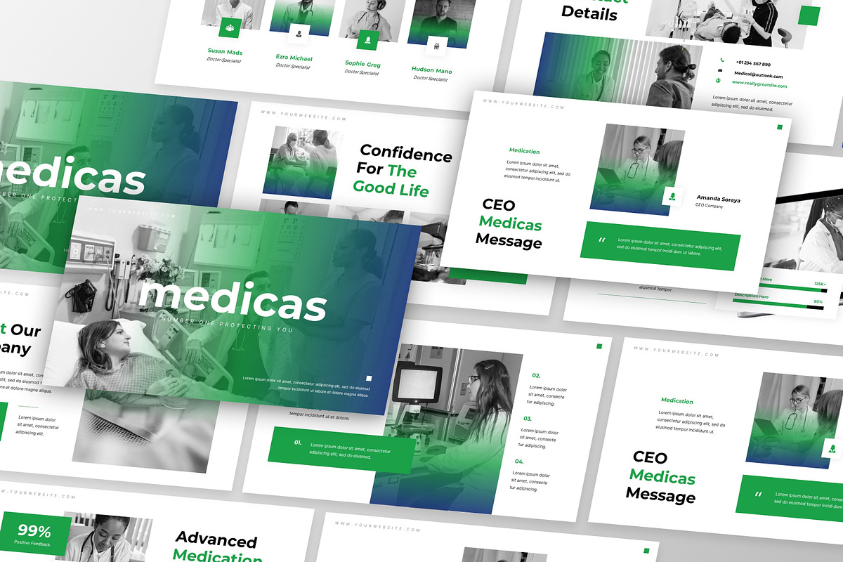 Medicas - Medical Google Slide, a Presentation Template by GraphauseProject (Photo 6 of 6)