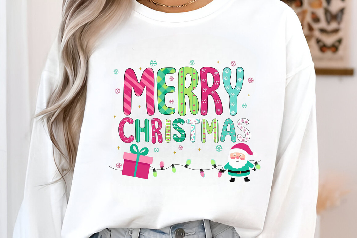 Retro Merry Christmas Doodles Png, an Illustration by designcity5 (Photo 2 of 8)