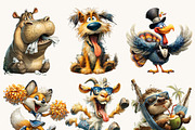 Whimsical Animals Clipart Bundle, an Animal Illustration by BusyDaydesign (Thumbnail 5 of 9)