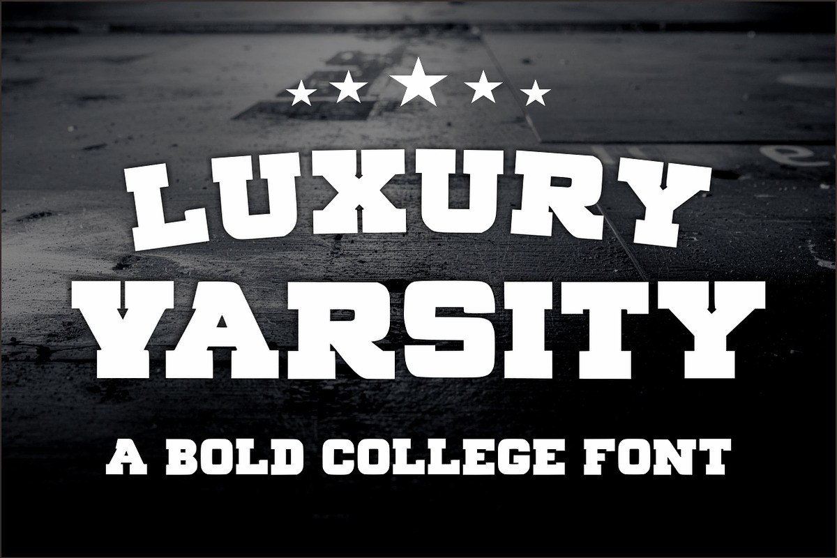 Luxury Varsity, a Font by Limited.studio (Photo 1 of 6)