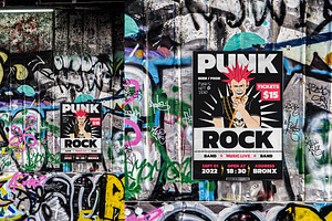 Mockup Poster Urban Pack 4