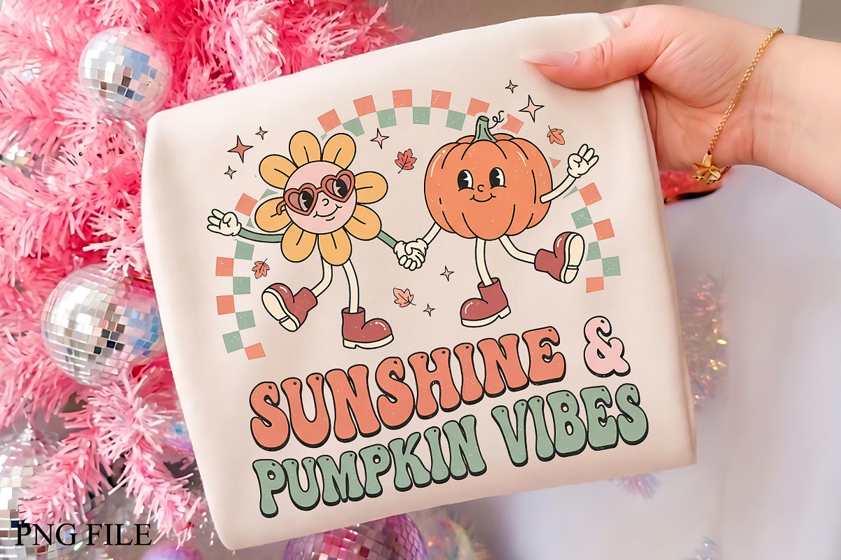 Sunshine And Pumpkin Vibes Fall PNG, a Seasonal Illustration by CrexoraLab (Photo 1 of 4)