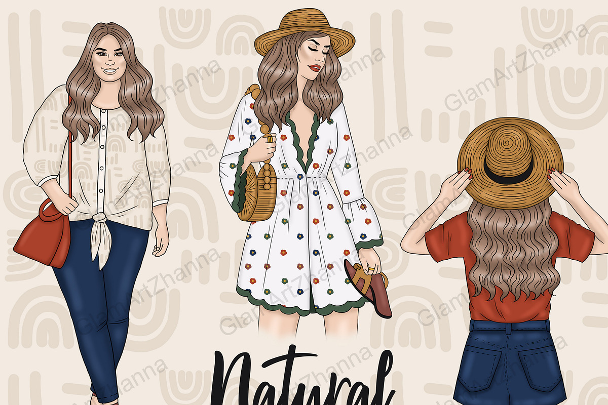Natural Girls Clipart, a Person Illustration by GlamArtZhanna (Photo 1 of 4)