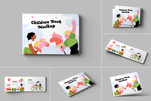 Children Book Mockups, a Print Template by artimasa