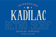 KADILAC - Retro Serif Font
