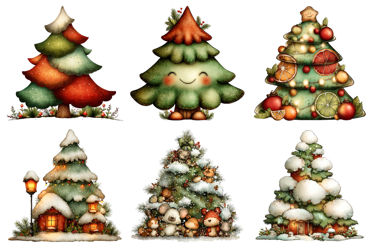 Christmas Tree Clipart, an Illustration by Daily.Designs (Photo 4 of 5)