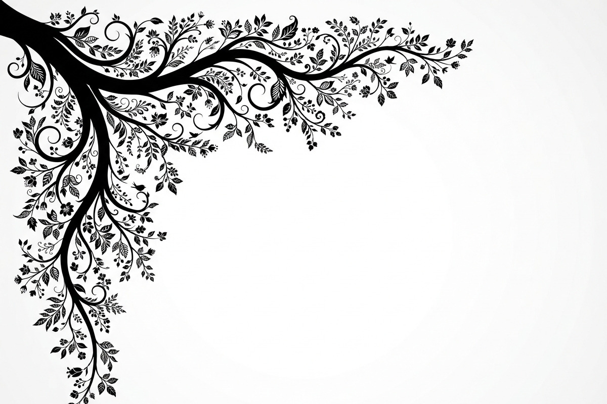 50 Tree Branch Corner Silhouette, a Decorative Illustration by Amazin_art (Photo 21 of 27)