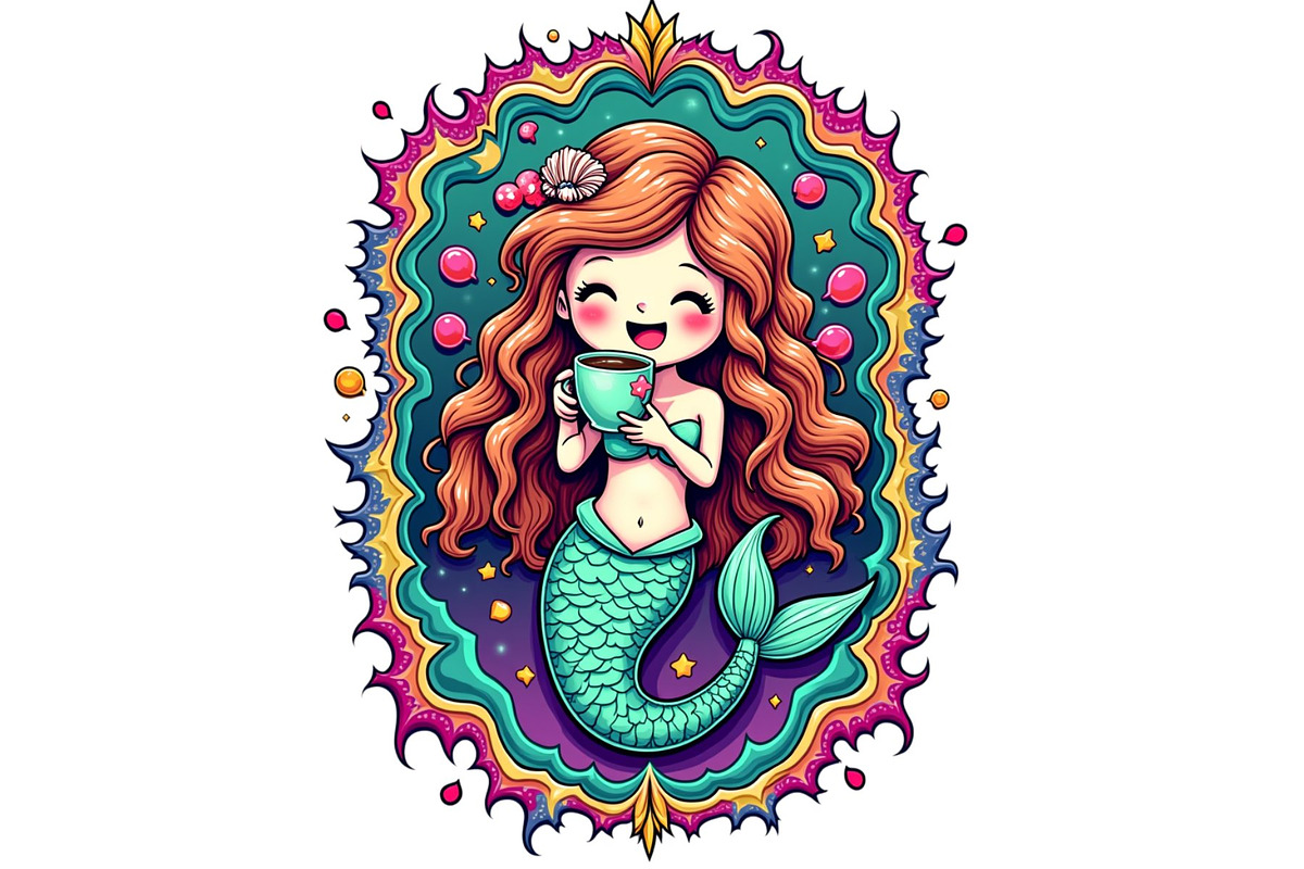 Cute Mermaid SVG Design, an Illustration by Sofia's Fashion
