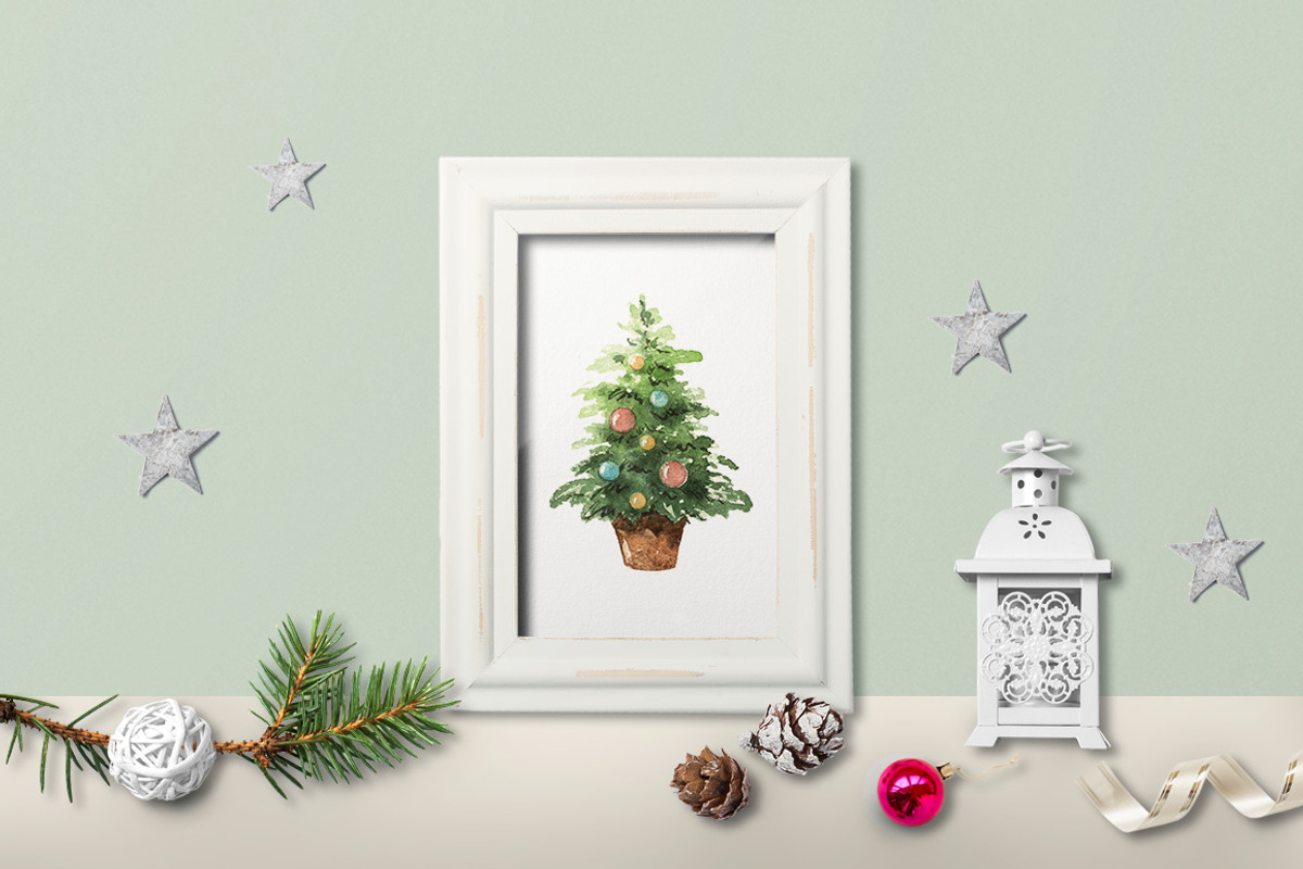 Watercolor Christmas collection., a Decorative Illustration by Elena Medvedeva (Photo 8 of 8)