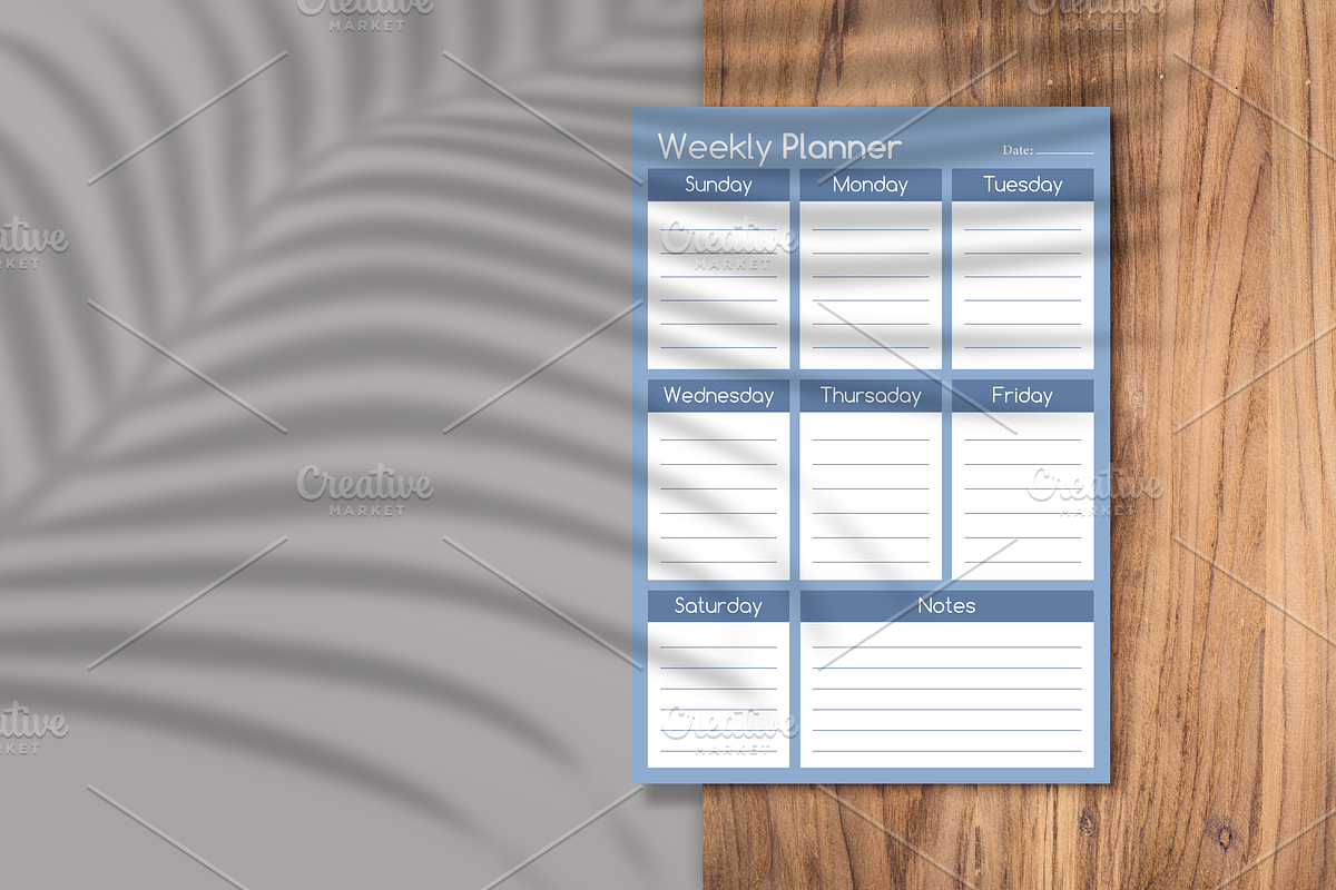 Weekly Planner Sheet Design-31, a Stationery Template by shahsoft
