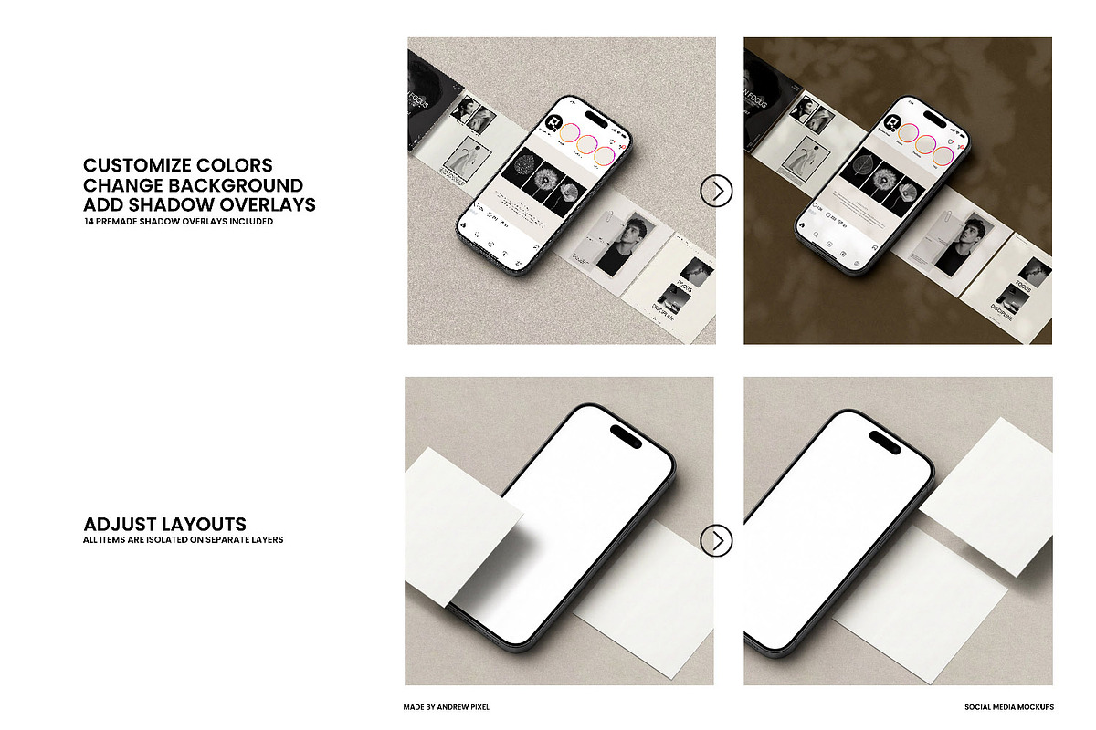 EDITION - Social Media Mockups, an iPhone Mockup by AndrewPixel (Photo 3 of 15)