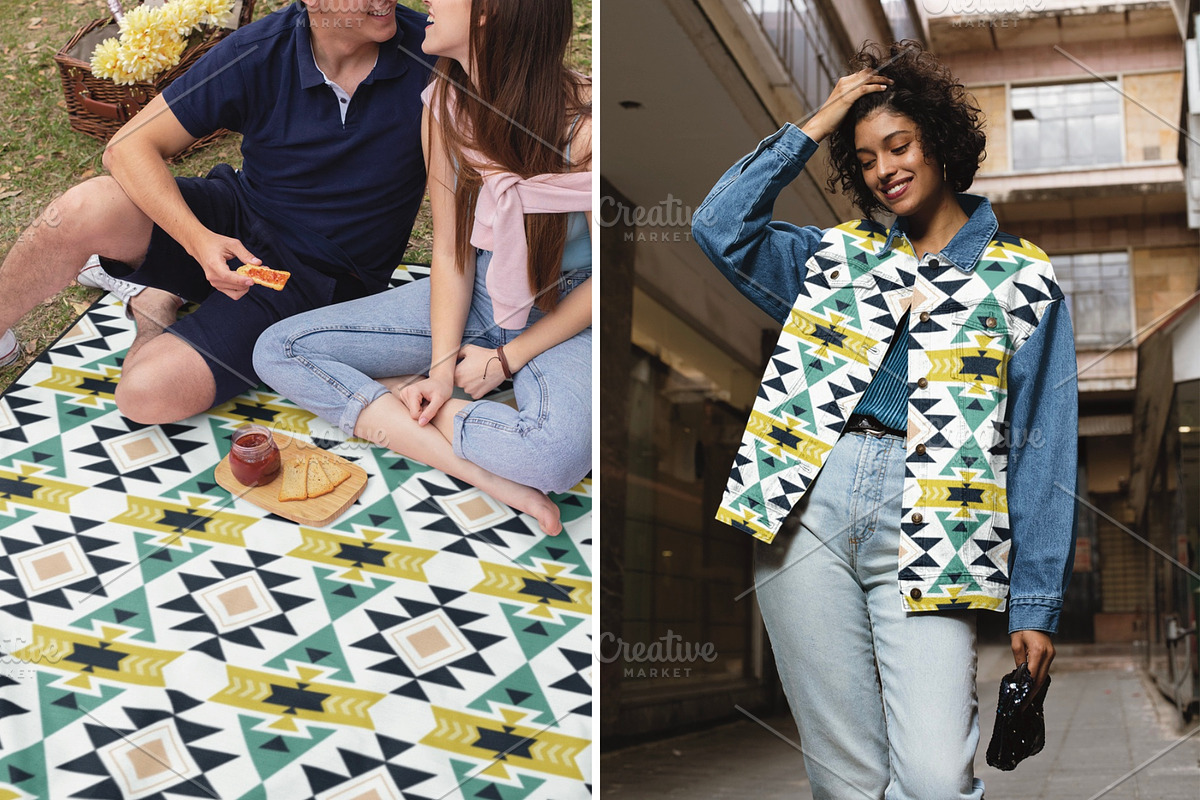Southwestern Quilt Blankets Pattern, a Pattern Graphic by PPEthnicDecorPattern (Photo 9 of 10)