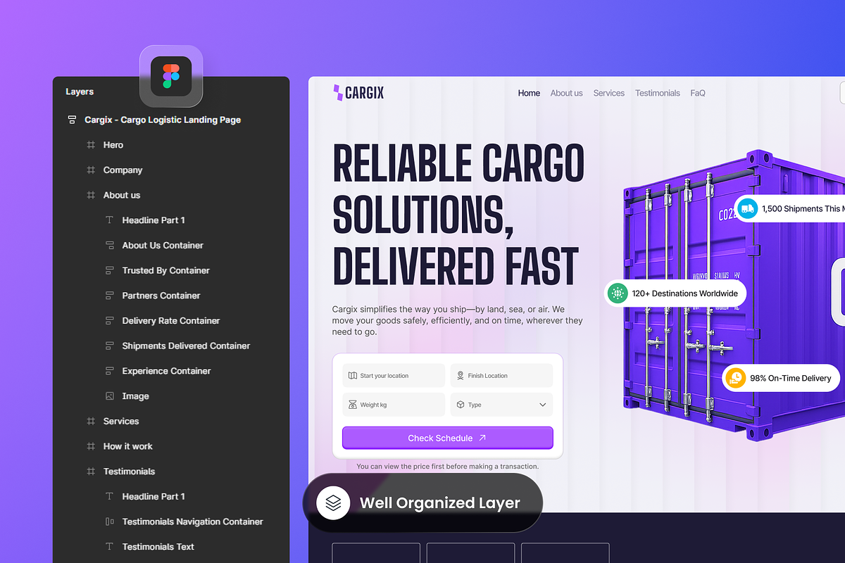 Cargix - Cargo Logistic Landing Page, a Websites & App Template by SLAB! Design (Photo 2 of 4)