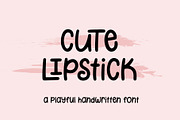 Cute Lipstick Playful Font, a Script Font by Kellie Jayne Studio (Thumbnail 1 of 8)