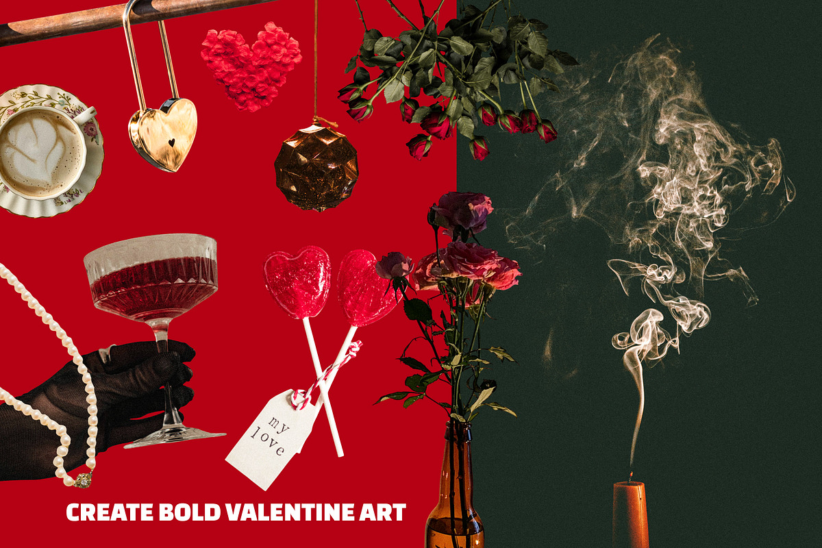 Moody Valentine Collage Kit, an Object Graphic by Anzhelika (Photo 8 of 12)